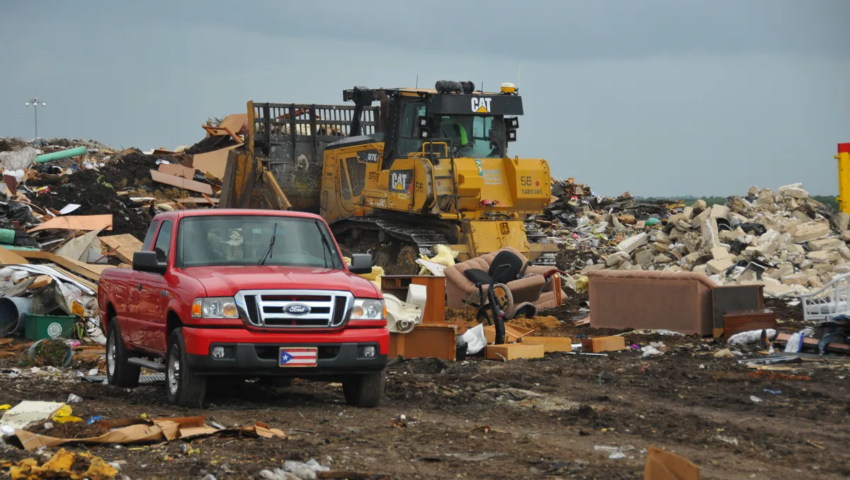Sarno landfill with a private citizen using the facility
